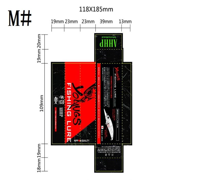 20 pcs Boxes for Fishing PVC Package Box Transparent Plastic Wrap for Artificial Bait M L - size: M# 20pcs