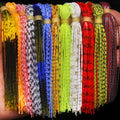 Rubber-Legs-Fly-Tying-Materials-12-Colors-Silicone-Legs-for-Fly-Tying-Flies & Jigs Trout Bass Panfish Lure Making Supplies Kit - color: 12 Advanced Embossed Set