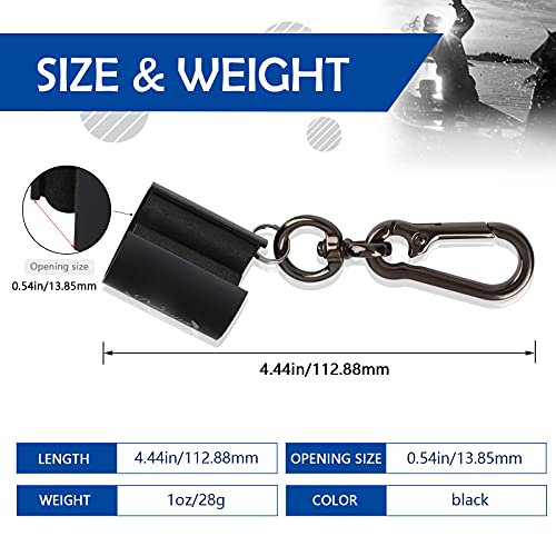 Dovesun Creek Rod Clips Wearable Fishing Rod Holder Clip Fly Fishing Pole Accessories 1PCS & 2PCS - color: Cylindrical-Black-1PCS