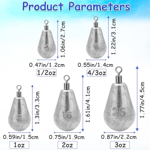 Long Casting Swivel Bell Sinkers Fishing Weights Drop Shot Weights with Swivels Fishing Lead Sinker 1/2oz 3/4oz 1oz 2oz 3oz - size: 1oz-10pcs