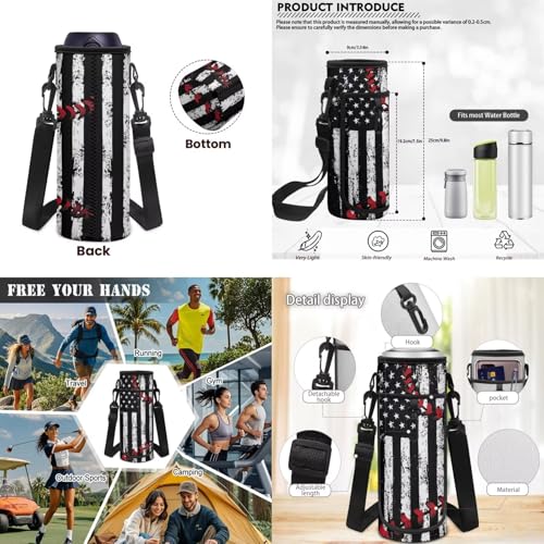 Backpack for Kids Boys 4 PCS School Bookbag with Lunch Box Pencil Pouch and Water Bottle Sleeve Pouch Set Lightweight Preschool Custom Baseball Print - color: Custom Baseball Print
