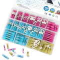 TICONN 330Pcs Heat Shrink Wire Connectors, Waterproof Automotive Marine Electrical Terminals Kit, Crimp Connector Assortment, Ring Fork Spade Butt Splices - style: 330PCS Combo