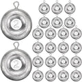 24 Pieces Fishing Disc Sinkers Weights Disc Sinker Fishing Sinkers Weights for Saltwater Catfishing Trolling Surf Tackle - size: 2 oz