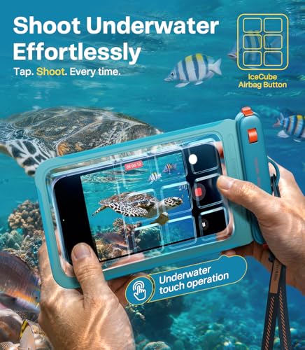 TORRAS IPX8 Waterproof Phone Pouch Floating, Underwater Screen Touchable, Water Proof Case with Lanyard for iPhone 17 Pro Max 16 S26, Cellphone Dry Bag Cruise Essentials 7.0 inch, Glacier Sprint - color: 1 Pack-Glacier Sprint