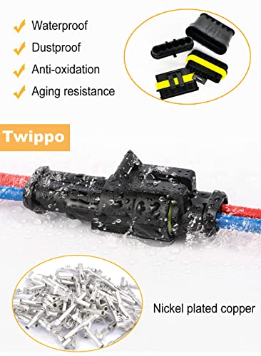 800Pcs 50 Sets Waterproof Automotive Electrical Connectors Automotive Electrical Wire Connectors Plug Kit 1/2/3/4/5/6 Pin Waterproof Connectors - style: 800 pcs