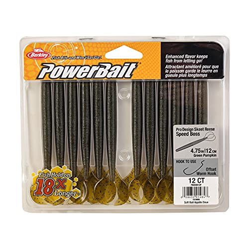 Berkley PowerBait Speed Boss Fishing Soft Bait - color: Black Blue Fleck, size: 4 3/4"