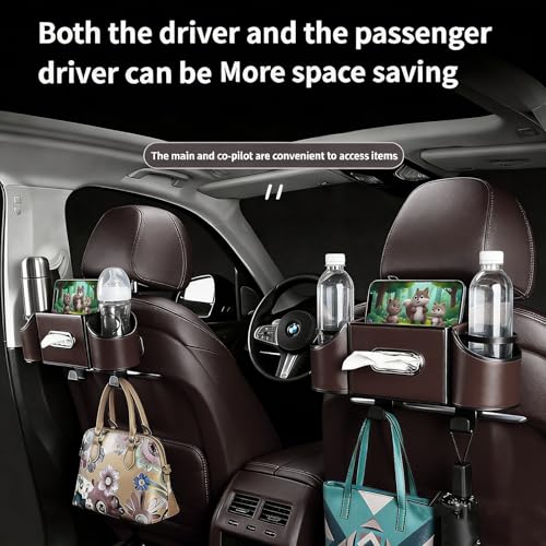 4-in-1 car organizer back seat, Multi-Pocket backseat car cup holder, Universal back seat cup holders for cars, car organization, for Travel & Daily Use (KARTAN) - color: KARTAN