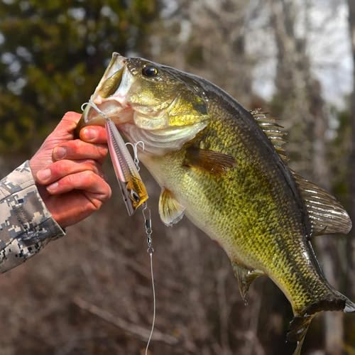 Alwonder 100-Pack Fishing Snap Swivels, Barrel Swivels Fishing Tackle with Snaps Freshwater, Stainless Steel Safty Interlock Snap Swivel Black Nickel Coated Lure Hook Connector Quick Change Clips - size: #3-53LB-1.93"
