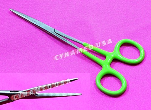German Stainless Steel Rochester Pean HEMOSTAT Forceps Straight + Curved Serrated TIP 6.25" (CYNAMED Brand)