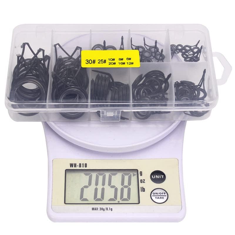 Fishing Rod Repair Kit - Fishing Rod Tips and Guides Replacement Kit With Ceramic Guide Rings - color: rod guides_75pcs