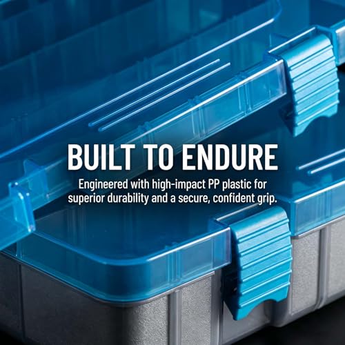 BEAR PAW 3700 Fishing Tackle Boxes Large Tray Floating Fishing Trackle Box Storage Organizer Lure Plastic Box with Adjustable Dividers Blue - style: 3700 Standard