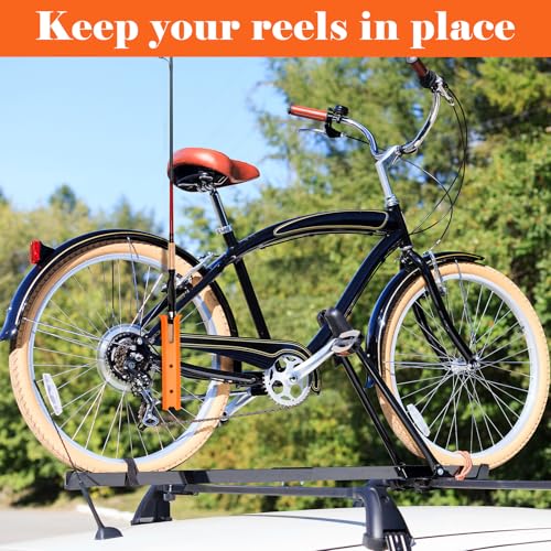 Seenelling Fishing Rod Holder for Bike Rack Pole Mount Rotatable Fishing Chair Pole Holders with Clamp for Boat Bicycle Motorcycle Kayak Cart - color: Orange