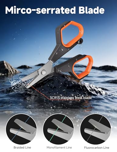 2pc Fishing Scissors,3.9" Stainless Steel Fishing Line Cutter for Fishing Braided Line,Non-Slip Grip Small Fishing Scissors for Saltwater - color: 2pc Orange