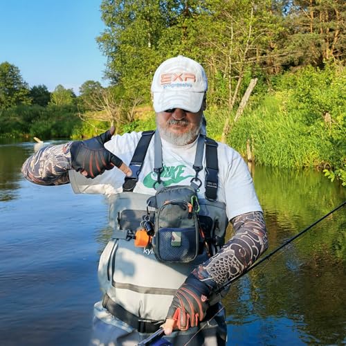 Kylebooker Fly Fishing Chest Pack Lightweight Fishing Tackle Storage Pouch Waist Bag