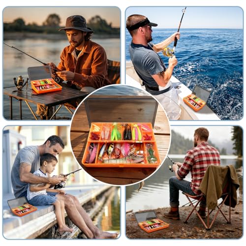 Fishing Lures - Fishing Kit Included 193Pcs Fishing Accessories and Tackle Box, Frogs, Minnows, Soft Baits, Hooks & Weights Accessories Gear Gift for Men Freshwater Bass Trout - size: 193Pcs-1