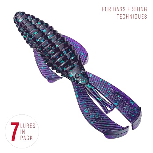 Strike King (RGBUG-42) Rage Bug 4 Fishing Lure, 42 - Junebug, 4", Flanges for Consistent, Subtle Action