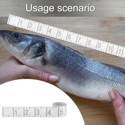 72inch Fish Measuring Tape Waterproof Fish Ruler Sticker Decals Clear Adhesive Fish Ruler for Boats Fishing Rod