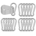 20PCS M6 Heavy Duty Carabiner Clip, 2.36Inch Snap Hook Quick Link Small Carabiner Clips,Spring Link Buckle for Fishing Camping Hammock Dog Leashes-260LBS Holding Capacity (Silver) - color: Silver, size: 20PCS-M6
