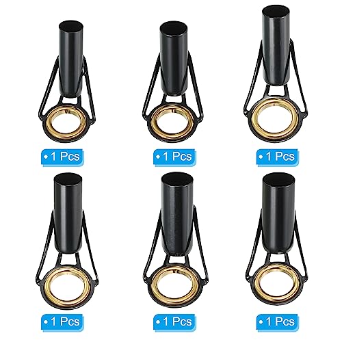 PATIKIL Fishing Rod Tip Repair Kit Stainless Steel Pole Ring Guide Replacement for Saltwater Freshwater Fishing - color: Golden, size: 6.5-10mm