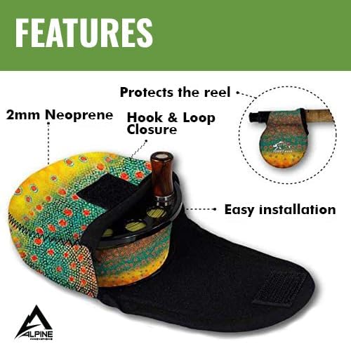 Neoprene Fly Fishing Reel Cover | Small Fits 2.5"-3.5" Diameter Spool w/ 1″-1.50″ Arbor Width - size: Small Fits 2.5"-3.5" Diameter