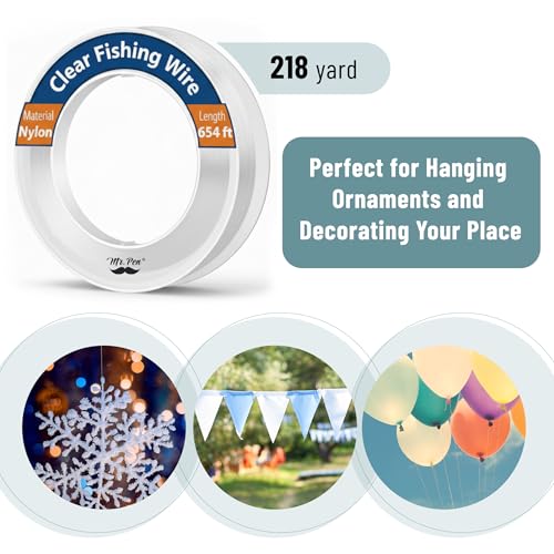 Mr. Pen- 218 Yard Nylon Fishing Line, String for Hanging - size: 2 Pack