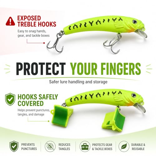 40pcs /50pcs Fishing Treble Hooks Guard Bonnets Cap Cover Protectors Safety Medium and Large for Fishing Lure & Squid Hooks - color: Small (50pcs for 10#, 8#, 6#, 4# Treble Hooks)