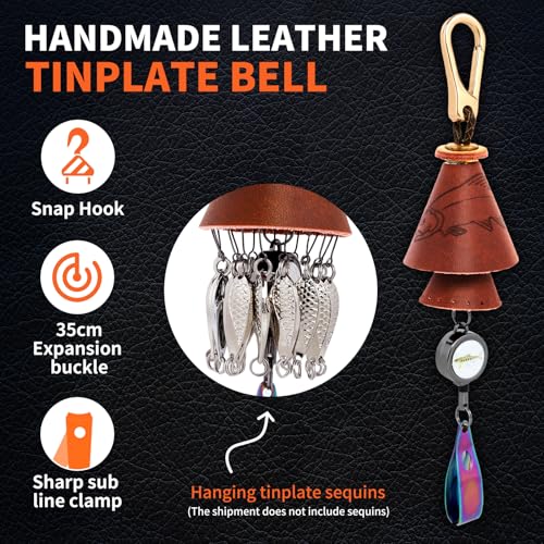 Fishing Decor Backpack Car Hanging Charm, Hanging Fish Chime,Handicraft Gift for Fishing Enthusiasts Multi-Functional Lure Gear - style: Copper
