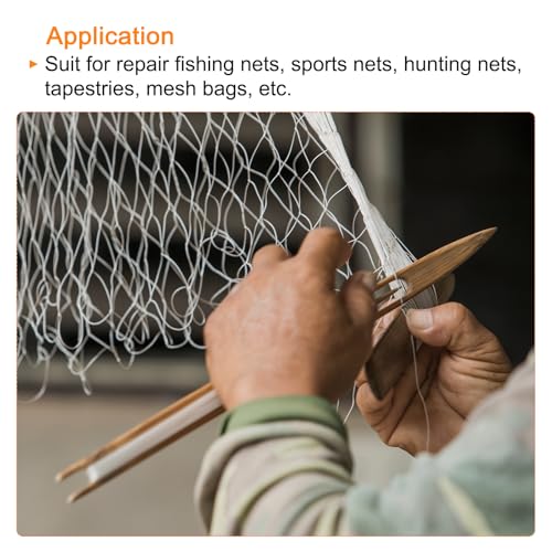 PATIKIL Netting Needle Shuttles Kit, Bamboo Fishing Net Repair Line Mending Tool - size: 120x11x3mm,165x13x3mm,200x17x5mm