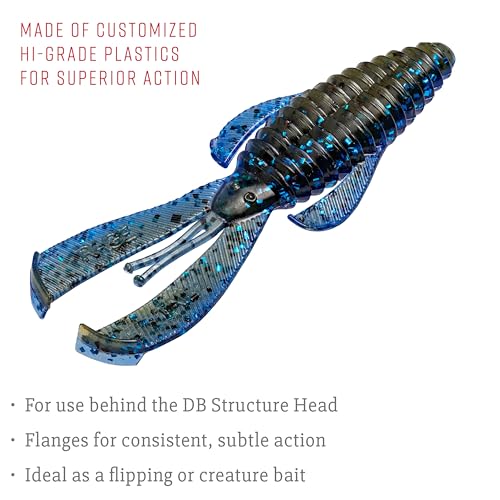 Strike King Rage Bug Fishing Lure, Soft Plastic Grub, Unique Design, Subtle Action - color: California Craw, size: 3.5"