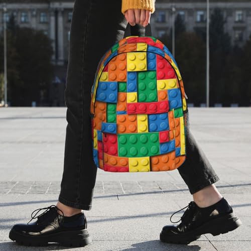 Block Funny Game Colorful Backpack For Teenage Girls And Boys Cute Kids Backpacks Children School Bag - color: Block Funny Game Colorful