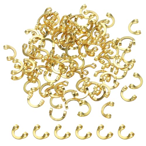 PATIKIL Fishing Spinner Clevis Easy Spin U-Shaped Brass Links for Lure Fishing Spoon Spinnerbait Inline Parts Accessory - color: Gold Tone