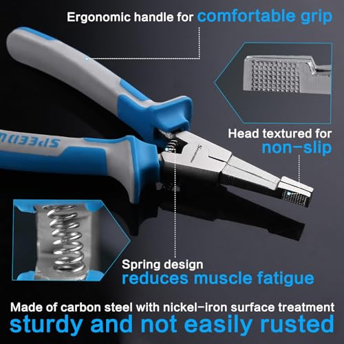 SPEEDWOX 8" Special Lock Ring Pliers Straight Jaw Pliers Tips C-Clip Plyers Retaining Ring Plier Snap Rings Plier Angle Tip Circlip Plyers For Rings Remover Automatic Transmissions Transfer Case - style: 8" Straight Jaw