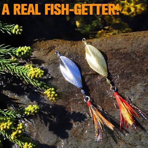 Dovesun 6 pcs Fishing Jigging Spoon Lures for Freshwater Saltwater Casting Spoon with Treble Hook Jig Swivel Hard Metal Spinner Baits for Bass Trout Pike Salmon 1/5oz 1/4oz 3/8oz 1/2oz - color: 6pcs-1/4oz-7G