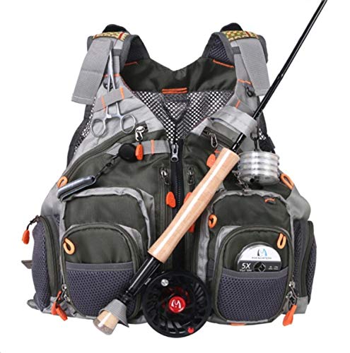 M MAXIMUMCATCH Maxcatch Fly Fishing Vest Pack for Men and Women Adjustable Outdoor Fishing (Vest/Sling Pack/Backpack) - style: Fly Fishing Mesh Vest