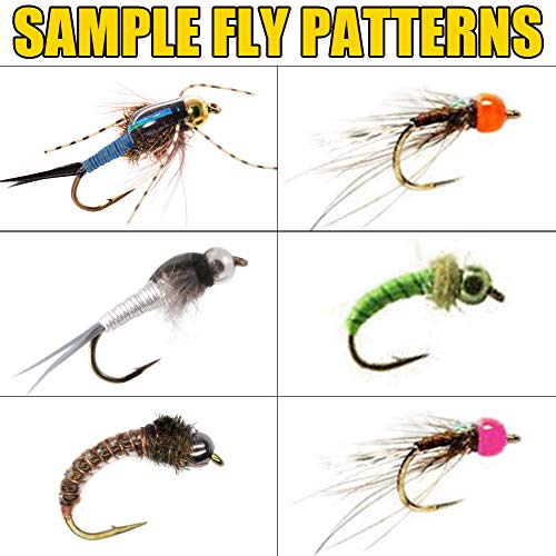 XFISHMAN Tungsten-Slot-Beads-Fly-Tying-Beads-Heads-Assortment Fly Tying Materials Nymph for Fly Fishing Slotted Tungsten Beads 60 Pack - size: 5/64"