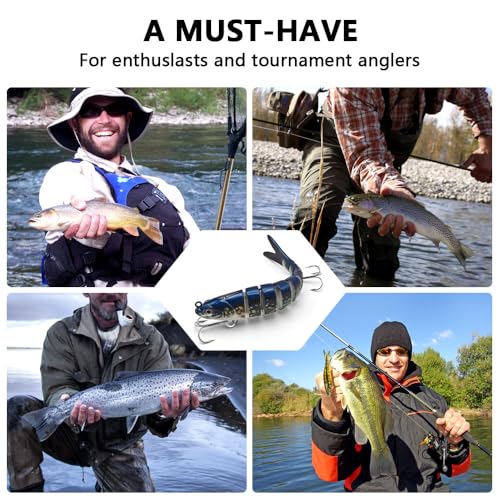 Fishing Lures for Freshwater and Saltwater，Lifelike Swimbait Lures for Bass Trout Pike，Amazing Fishing Gifts for Fishman - size: A2-5.2''0.052lb