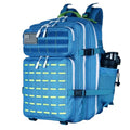 Military Tactical Backpack 45L/25L 3 Day Assault Pack Molle Daypack Hiking Backpack for Men and Women (Blue-Yellow, 45L) - color: Blue-yellow, size: 45L