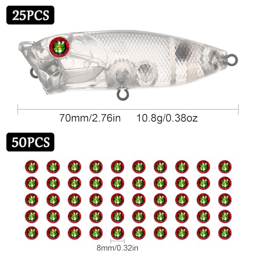 20pcs/25pcs Fishing Blanks Lures Kit Fishing Topwater Unpainted Swimbait Unpainted Crankbaits Hard Baits DIY Lure for Bass Salmon Trout Saltwater and Freshwater - color: 25PCS 2.76″/0.38oz