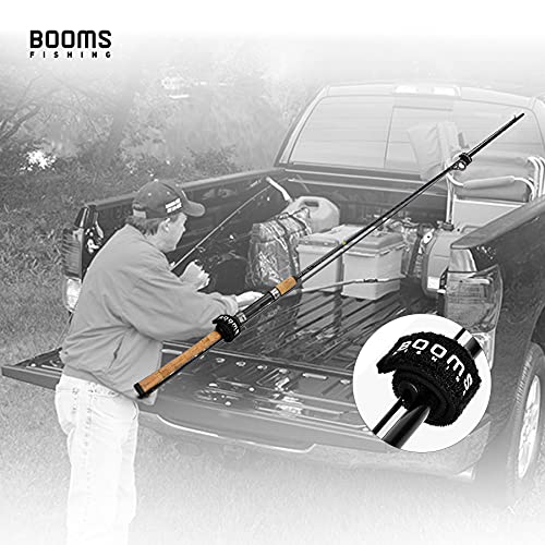 Booms Fishing RS3 Fishing Rod Wrap Pole Straps， Hook & Loop Fishing Rod Belts, Fishing Rod Ties for Casting Rods, Spinning Rods and Fly Rods - style: G: Black_5.9"_6pack