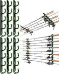 Ghosthorn Fishing Rod Holders for Garage Fishing Pole Holders Ceiling or Wall Mounted Fishing Rod Rack garage Storage Organizer Fishing Gear Equipment for Men Women (Green, 3 Packs) - size: 3 packs holds up 15 rods, style: Green