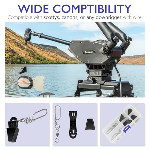 2PSC Fishing Downrigger Cable Terminator Kit with Storage Case, Quick Setup, Universal Downrigger Terminal Kit #2250141