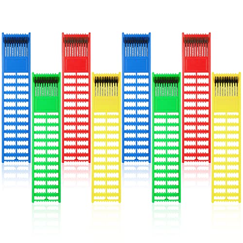 Meooeck 8 Pieces Fish Hook Holder Snelled Fishing Leader Holder 10.6 x 2.36 x 0.67 Inch Line Organizer for Storing Line Rigs - color: Multicolor