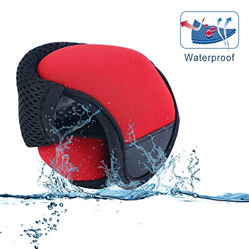 Baitcast Reels Cover Case, Elastic Nylon & Neoprene Materials Breathable Baitcasting Reel Protector Soft Protective Cover Bag for Fishing Wheels - color: Red