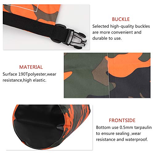 Waterproof Dry Bag 2L/5L/10L/15L/20L/30L, Roll Top Sack Keeps Gear Dry for Kayaking, Rafting, Boating, Swimming, Camping, Hiking, Beach, Fishing with Free Waterproof Phone Case - color: Orange, size: 10L