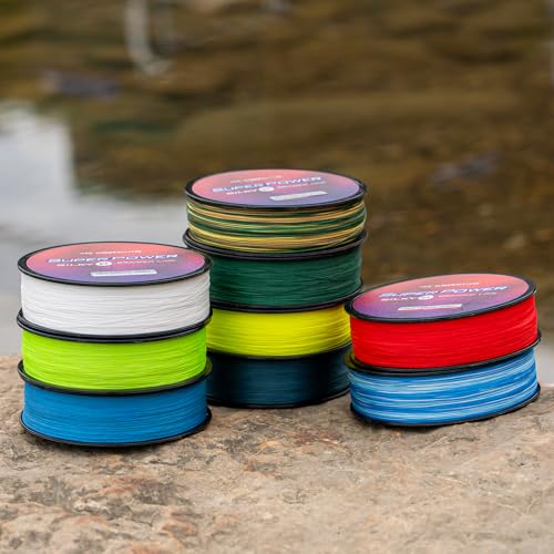 KastKing SuperPower Braided Fishing Line - Abrasion Resistant Braided Lines – Incredible Superline – Zero Stretch – Smaller Diameter – A Must-Have! - color: X8-Blue Camo, size: 20LB(300 Yds)