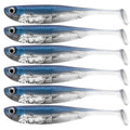QualyQualy Soft Plastic Swimbait Paddle Tail Shad Lure Soft Bass Shad Bait Minnow Paddle Tail Swim Bait for Bass Trout Walleye Crappie - 2.75in, 3.14in, 3.94in, 5in - color: 1#, size: 2.75in - 6Pcs