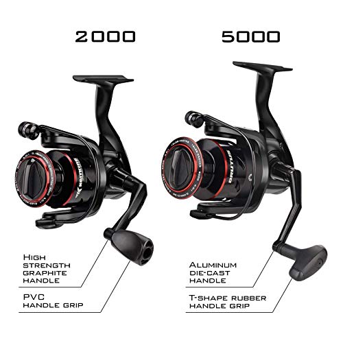 KastKing Brutus Spinning Reel, Freshwater Spinning Fishing Reels, Graphite Frame, CNC Aluminum Spool, 5.2:1 Gear Ratio, 4+1 Ball Bearings - style: 2000