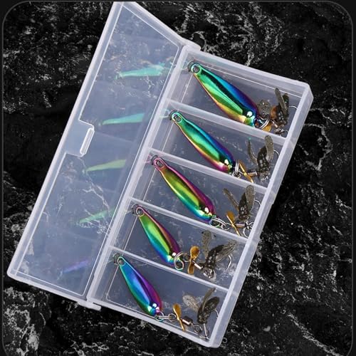 Fly Fishing Lures Kit Fishing Fly,Fly Fishing Kit Fly Fishing Lures,Handmade Lures Assortment Kit Artificial Bait Hooks for Bass Trout Salmon Fishing,Suitable for Freshwater and Saltwater - size: sequins