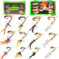 FONMANG Fishing Lure Spinner baits for Freshwater and Saltwater,2026 New Bass Trout Fishing Lures Also for Crappie Salmon Walleye Pike - color: C-12Pcs rooster tail