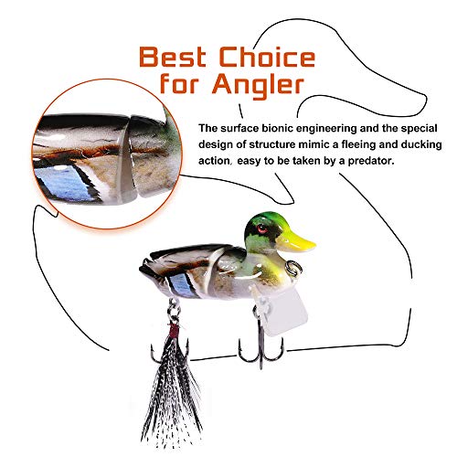 TRUSCEND Swimmax Easy Catch Fishing Lures with BKK Hooks, Wiggling, Vibrating, Rattling and Gurgling for More Bites, Heavy-Duty Dyneema Fiber Jointed Swimbaits for Bass, Trout, Crappie, Walleye, Pike - color: Z-2.8"-0.35oz